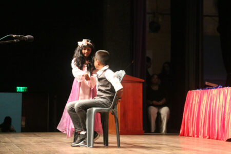 Top scoring candidates performing to the audience